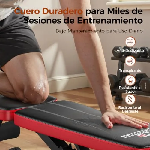FLYBIRD ▫️ Banco de pesos ajustável para ginásio em casa, capacidade de carga de 300 kg, banco de treino com 8 posições de encosto para peito, ombros e braços 7