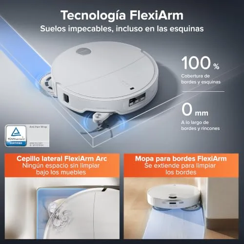 roborock ▫️ Robô aspirador Qrevo EdgeT com potência de sucção de 18 500 Pa e FlexiArm 3