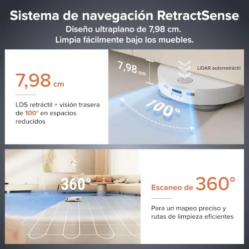 roborock ▫️ Robô aspirador Qrevo EdgeT com potência de sucção de 18 500 Pa e FlexiArm 4