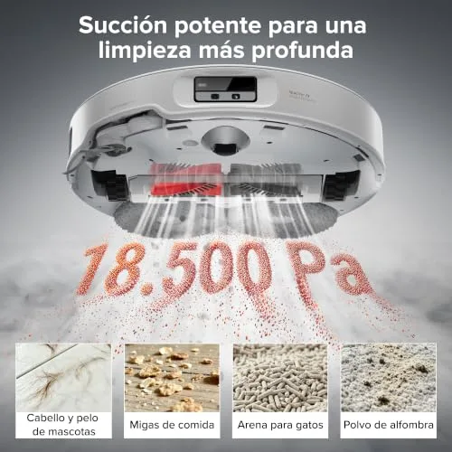 roborock ▫️ Robô aspirador Qrevo EdgeT com potência de sucção de 18 500 Pa e FlexiArm 5