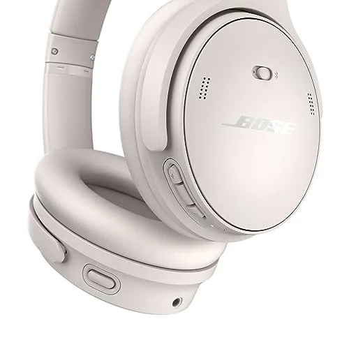 Bose ▫️ Auscultadores QuietComfort SC, auscultadores sem fios com cancelamento de ruído, auscultadores com arnês, Bluetooth, microfone e cabo, com até 24 horas de autonomia, com estojo macio, branco 4