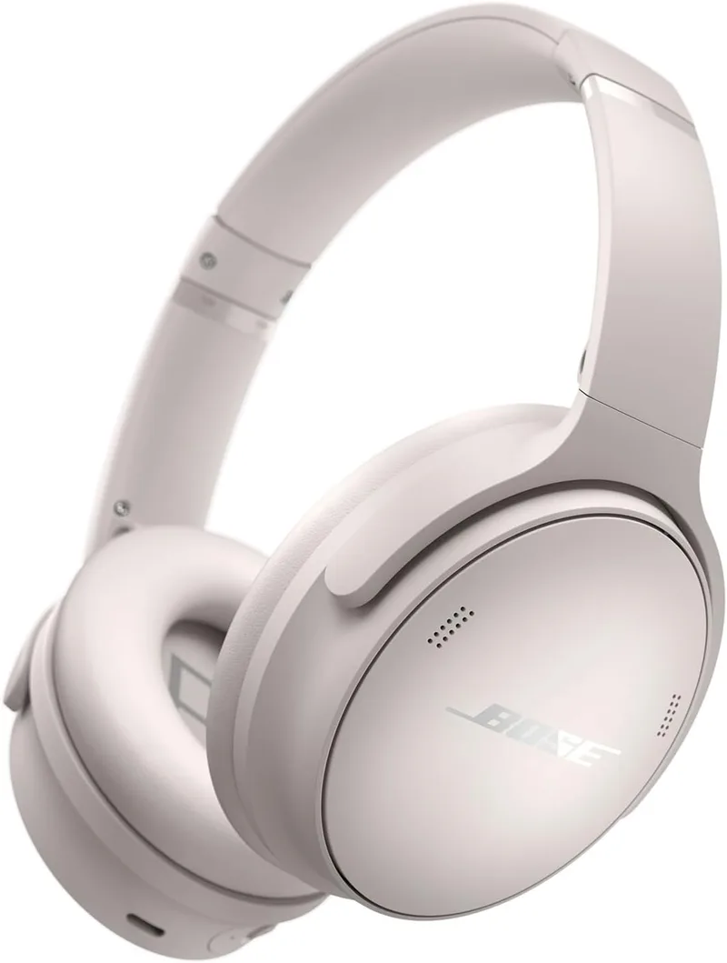 Bose ▫️ Auscultadores QuietComfort SC, auscultadores sem fios com cancelamento de ruído, auscultadores com arnês, Bluetooth, microfone e cabo, com até 24 horas de autonomia, com estojo macio, branco