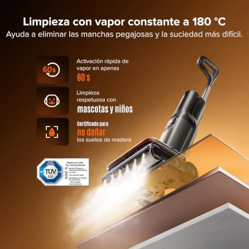 roborock ▫️ Conjunto F25 Steam: Aspirador e esfregona a vapor a 180 °C 2