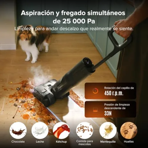 roborock ▫️ Conjunto F25 Steam: Aspirador e esfregona a vapor a 180 °C 4