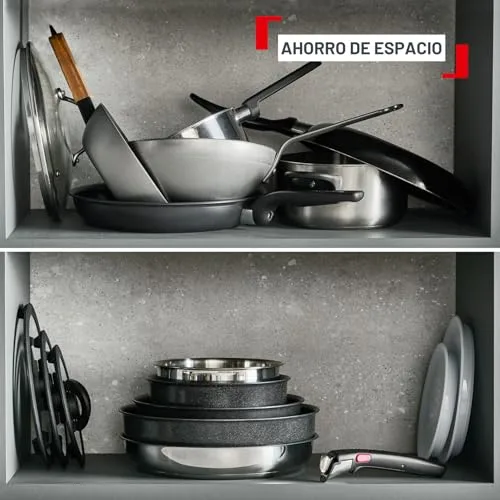 Tefal ▫️ Ingenio Comfort Max - Conjunto de 8 peças + 12 acessórios, aço inoxidável 6