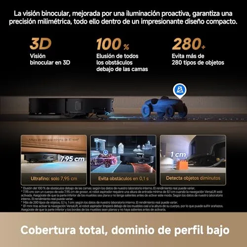dreame ▫️ X50s Ultra, aspirador robô e esfregão ultrafino de 7,95 cm 3