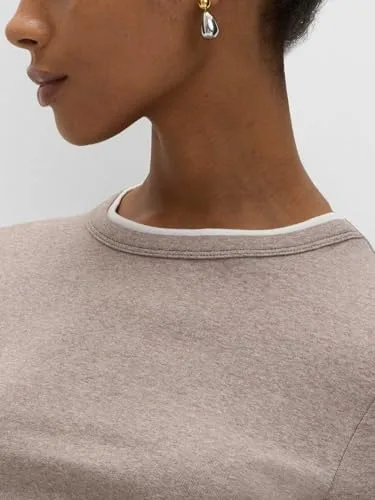 Marks & Spencer ▫️ Top de dupla camada com elevado teor de algodão para mulher, corte justo e elástico 4