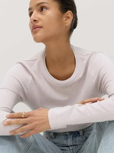 Marks & Spencer ▫️ Top de dupla camada com elevado teor de algodão para mulher, corte justo e elástico 4