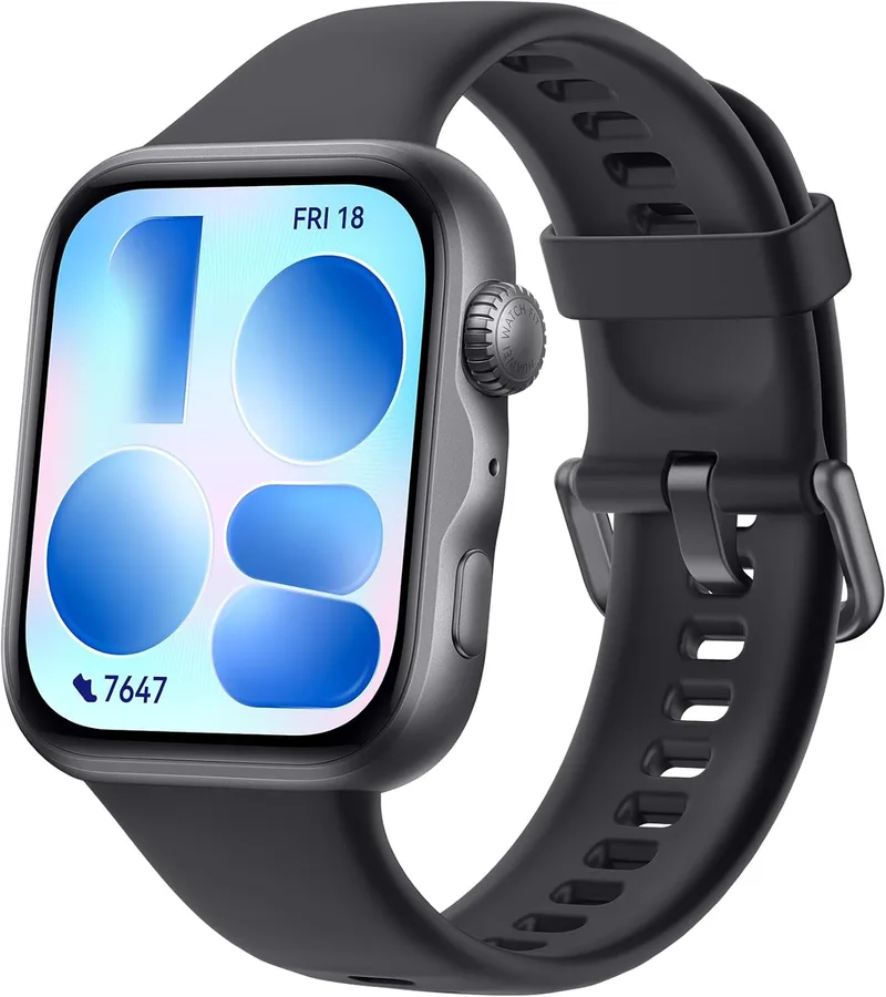 HUAWEI ▫️ Watch FIT 5 Smartwatch, GPS, ecrã AMOLED de 1,82″, 2500 nits, preto | Design ultraleve, pagamentos NFC, 5 ATM, autonomia de até 10 dias, modos de treino, monitorização da saúde, para Android e iOS