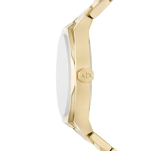 Armani Exchange ▫️ Relógio em aço inoxidável com acabamento dourado, 36 mm, para mulher, AX6031 4