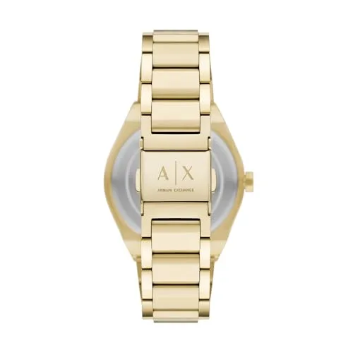 Armani Exchange ▫️ Relógio em aço inoxidável com acabamento dourado, 36 mm, para mulher, AX6031 5