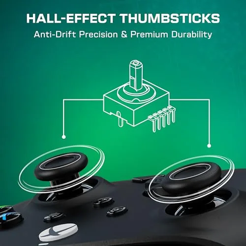 Turtle Beach ▫️ Rematch Core Ghost Camo Preto - Comando com fio - com licença para Xbox Series XS, Xbox One e PC - Joysticks com efeito Hall, botões de áudio, motores de vibração e gatilhos de pulsação 2