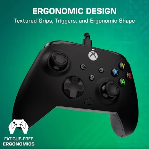 Turtle Beach ▫️ Rematch Core Ghost Camo Preto - Comando com fio - com licença para Xbox Series XS, Xbox One e PC - Joysticks com efeito Hall, botões de áudio, motores de vibração e gatilhos de pulsação 5
