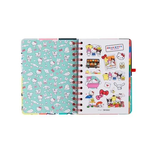 Mr. Wonderful ▫️ Conjunto de Agenda Escolar Hello Kitty 2026-2027 Semanal Pequena + 3 Canetas Apagáveis – Agenda Compacta com Autocolantes 4