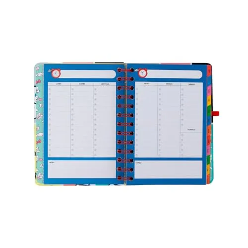 Mr. Wonderful ▫️ Conjunto de Agenda Escolar Hello Kitty 2026-2027 Semanal Pequena + 3 Canetas Apagáveis – Agenda Compacta com Autocolantes 6