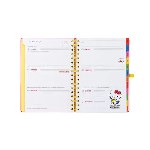 Mr. Wonderful ▫️ Agenda escolar Hello Kitty 2026-2027 semanal com autocolantes e extras – Agenda completa de setembro de 2026 a agosto de 2027 7