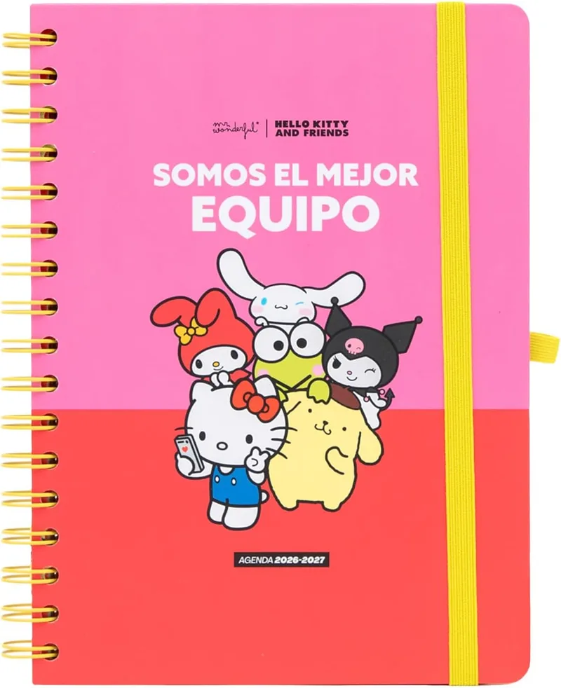 Mr. Wonderful ▫️ Agenda escolar Hello Kitty 2026-2027 semanal com autocolantes e extras – Agenda completa de setembro de 2026 a agosto de 2027