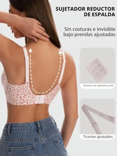 ViShawtek ▫️ Sutiã sem aros para mulher – Sutiãs com decote em V profundo 3