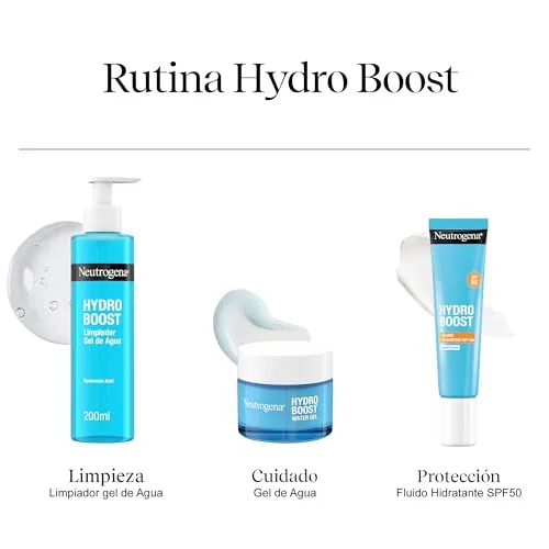 Neutrogena ▫️ Conjunto Hydro Boost para Cuidados Faciais - Gel de Limpeza Facial (200 ml) + Creme Hidratante em Gel Aquoso (50 ml) + BRINDE: Protetor Solar Fluido FPS 50 (15 ml) – Rotina com Ácido Hialurónico para uma pele hidratada 6