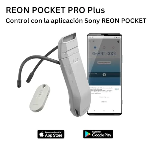 ＲＥＯＮ　ＰＯＣＫＥＴ ▫️ Sony REON POCKET PRO Plus, faixa para o pescoço, controlo inteligente da temperatura, fluxo de ar silencioso, até 15 horas de autonomia, mãos livres, leve, confortável, discreto, compatível com smartphones 6