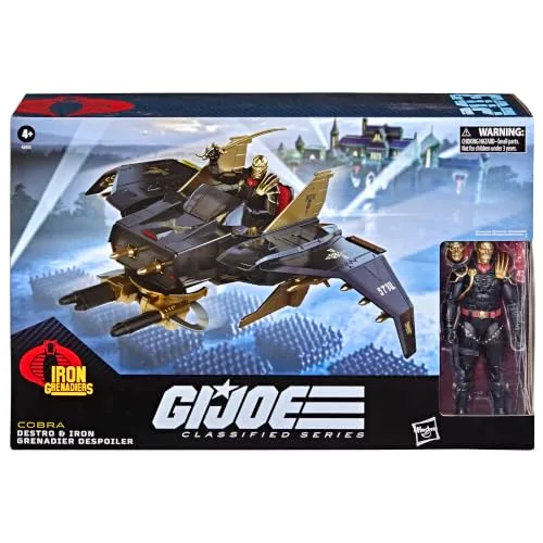 G.I. Joe ▫️ Classified Series n.º 203, Destro & Iron Grenadier Despoiler, Conjunto colecionável com figura de ação de 15 cm e veículo 3