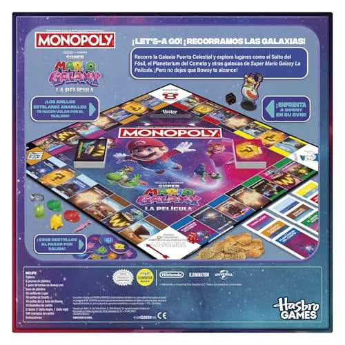 Monopoly ▫️ Super Mario Galaxy – O Filme – Jogo de Mesa | Jogos divertidos para toda a família: crianças, adolescentes e adultos | De 2 a 6 jogadores | Idade: 8+ - Versão em espanhol 5