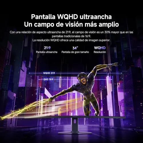 Xiaomi ▫️ Monitor de jogos curvo 2K de 34 polegadas, 180 Hz, 1 ms GTG, 1500R, C34WQDA-RGGL 4