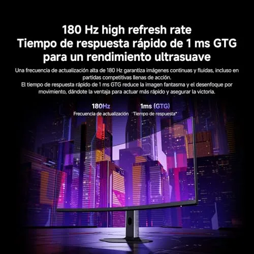 Xiaomi ▫️ Monitor de jogos curvo 2K de 34 polegadas, 180 Hz, 1 ms GTG, 1500R, C34WQDA-RGGL 5