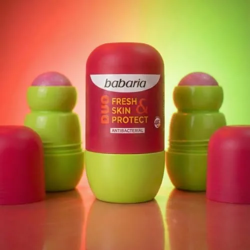 Babaria ▫️ Desodorizante para Mulher e Homem Duo Fresh&SkinProtect | Sem álcool | Protege contra a transpiração durante 48 horas | Antitranspirante | Retarda o crescimento dos pêlos | Vegano | 50 ml 5