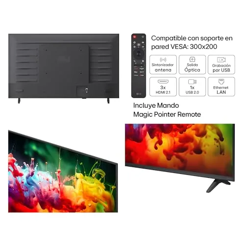 LG ▫️ 43QNED70B6C - Smart TV QNED MiniLED com IA, 43", 4K, sem reflexos a 94%, 2026 3