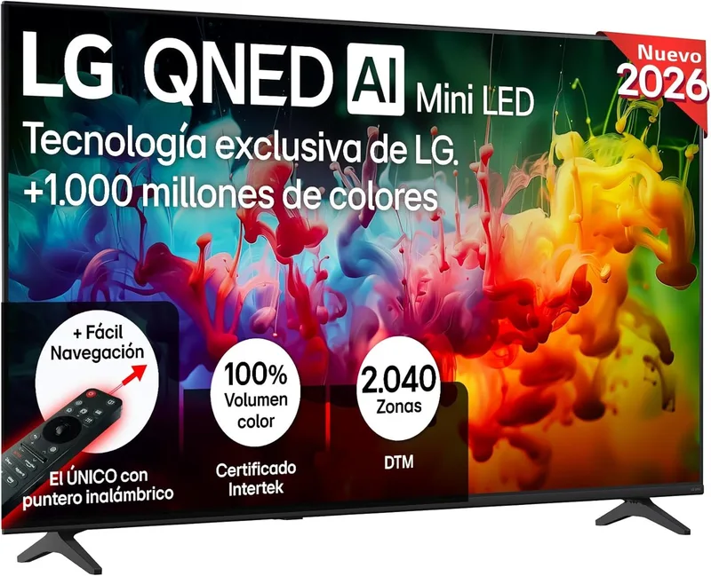 LG ▫️ 65QNED70B6C - Smart TV QNED MiniLED com IA, 65", 4K, 94% sem reflexos, 2026