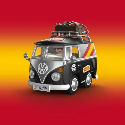PLAYMOBIL ▫️ Volkswagen | Volkswagen T1 Camper ESP Edition | Icónica autocaravana retro com equipamento desportivo, porta-bagagens de tejadilho e folha de autocolantes | para crianças a partir dos 4 anos | 72314 2