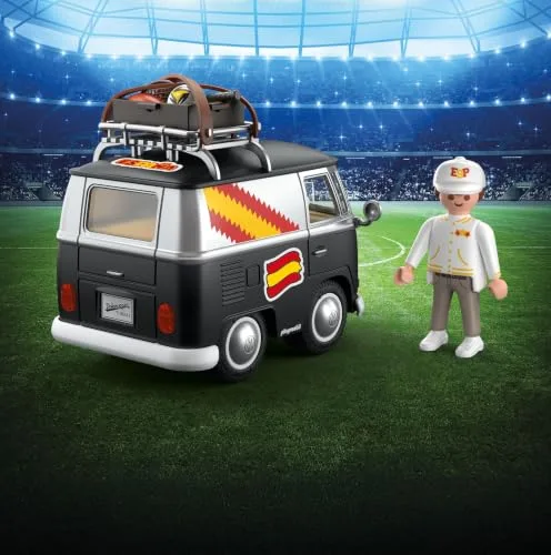 PLAYMOBIL ▫️ Volkswagen | Volkswagen T1 Camper ESP Edition | Icónica autocaravana retro com equipamento desportivo, porta-bagagens de tejadilho e folha de autocolantes | para crianças a partir dos 4 anos | 72314 3