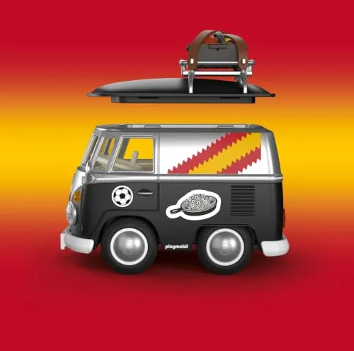 PLAYMOBIL ▫️ Volkswagen | Volkswagen T1 Camper ESP Edition | Icónica autocaravana retro com equipamento desportivo, porta-bagagens de tejadilho e folha de autocolantes | para crianças a partir dos 4 anos | 72314 4