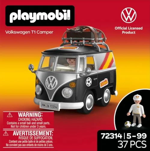 PLAYMOBIL ▫️ Volkswagen | Volkswagen T1 Camper ESP Edition | Icónica autocaravana retro com equipamento desportivo, porta-bagagens de tejadilho e folha de autocolantes | para crianças a partir dos 4 anos | 72314 6