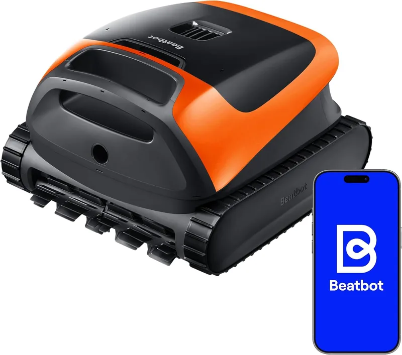 Beatbot ▫️ (2026 New Sora 30 Pool Cleaner and Wall Robot, Decks and Waterline, 25700 LPH, Surface Positioning, 5l waste,App,Inground and Aboveground Pools, Orange