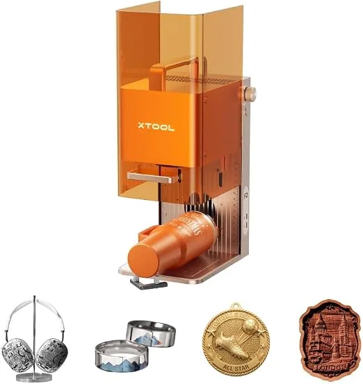 xTool ▫️ F2 – Máquina de gravação a laser dupla (5 W IR/15 W diodo), para uso profissional e comercial, câmara de 50 MP, 6000 mm/s, gravação 3D, marcação a cores em metal, ideal para produção no local de pequenos lotes
