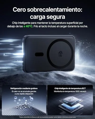 Baseus ▫️ EnerFill FM21 Qi2.2 25W Powerbank Magsafe, Bateria Externa Magnética de 10 000 mAh, Carregamento Rápido PD 45W via USB-C, Powerbank com Carregamento Sem Fios para iPhone 18, 17, 16, 15 Pro MAX 5
