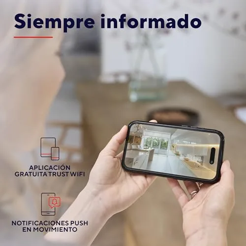 Trust ▫️ SMARTCAM-2800 Câmera de vigilância Wi-Fi para interiores com visão de 360°, branca 4