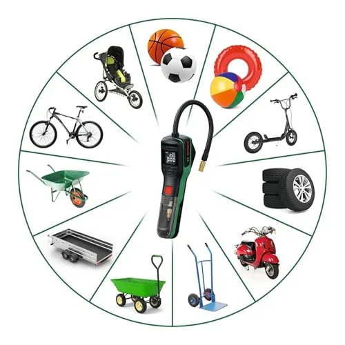 Bosch ▫️ PNEO Bomba pneumática a bateria (inclui conjunto de adaptadores de pressão, bateria de 4 V e bolsa de tecido) 2