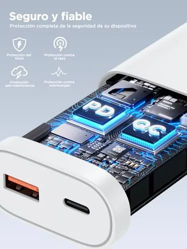 Aioneus ▫️ Conjunto de 2 carregadores USB-C de carregamento rápido de 20 W para iPhone com tomada USB e 2 portas 6