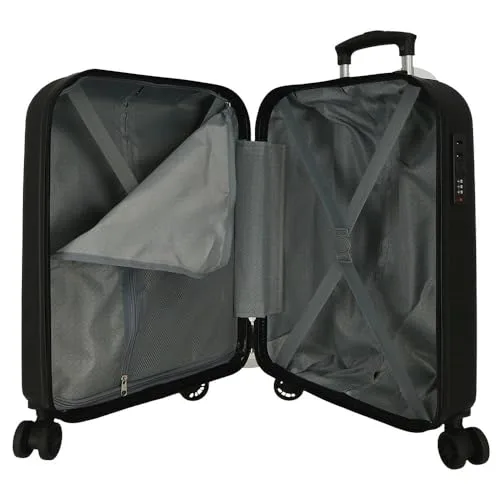 ROLL ROAD ▫️ Joumma Formentera Mala de Cabine Preta 38x55x20 cm Rígida em ABS Cadeado de combinação integrado 35 L 2,6 kg 4 rodas duplas Bagagem de mão 5
