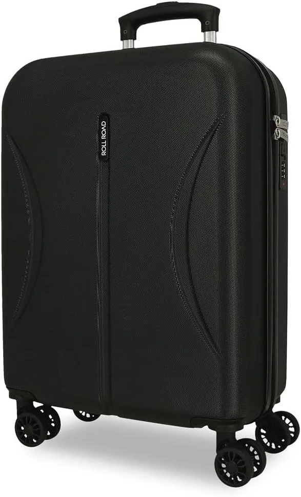 ROLL ROAD ▫️ Joumma Formentera Mala de Cabine Preta 38x55x20 cm Rígida em ABS Cadeado de combinação integrado 35 L 2,6 kg 4 rodas duplas Bagagem de mão