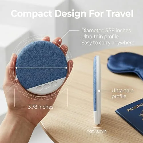 XAVURO ▫️ Altifalante Bluetooth para almofada e altifalante para debaixo da almofada para dormir, temporizador de sono, altifalante para almofada para o quarto, hotel, campismo e viagens 7