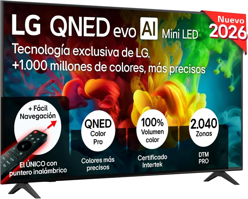 LG ▫️ 65QNED82B6B - Smart TV QNED EVO AI de 65" 4K, 94% sem reflexos, 2026