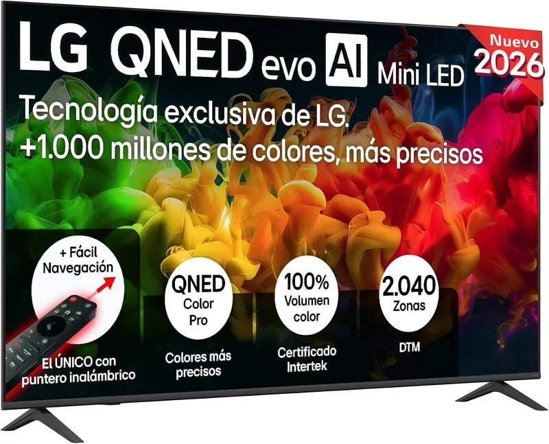 LG ▫️ 75QNED80B6A - Smart TV QNED EVO AI de 75 polegadas, 4K, sem reflexos a 94%, 2026