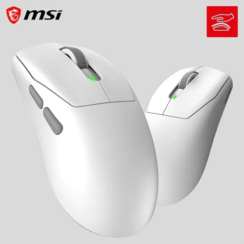 MSI ▫️ Forge GM340 Wireless White - Rato ótico sem fios para jogos 3