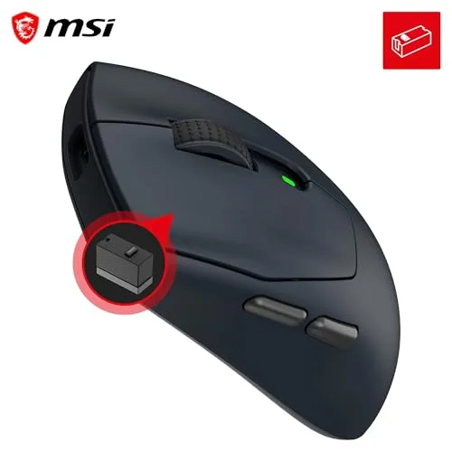 MSI ▫️ Forge GM340 Wireless Navy - Rato sem fios para jogos 2
