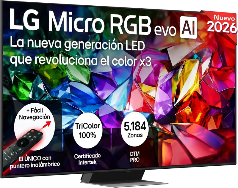 LG ▫️ 75MRGB96B6B - TV de 75", 4K Micro RGB, Smart TV, 97,8% sem reflexos, WebOS 26, processador α11 AI Gen3, VRR de 165 Hz, Dolby Vision e Dolby Atmos, Alexa/Google Assistant, Preto