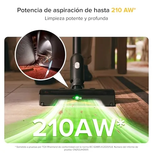 roborock ▫️ Aspirador sem fio H60 Ultra, potência de sucção de 210 AW, autonomia de 90 min 2